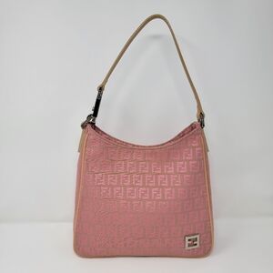 FENDI FF Zuchino Canvas Tote Shoulder Bag